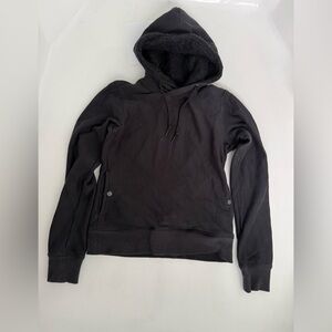 Y-3 S (XS) Black Hoodie with Front Pockets and Fleece Hood